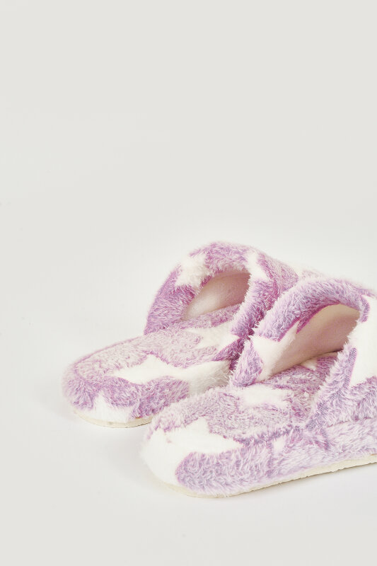 Mor Yıldızlı Atom Ev Terliği - PIJAMONI