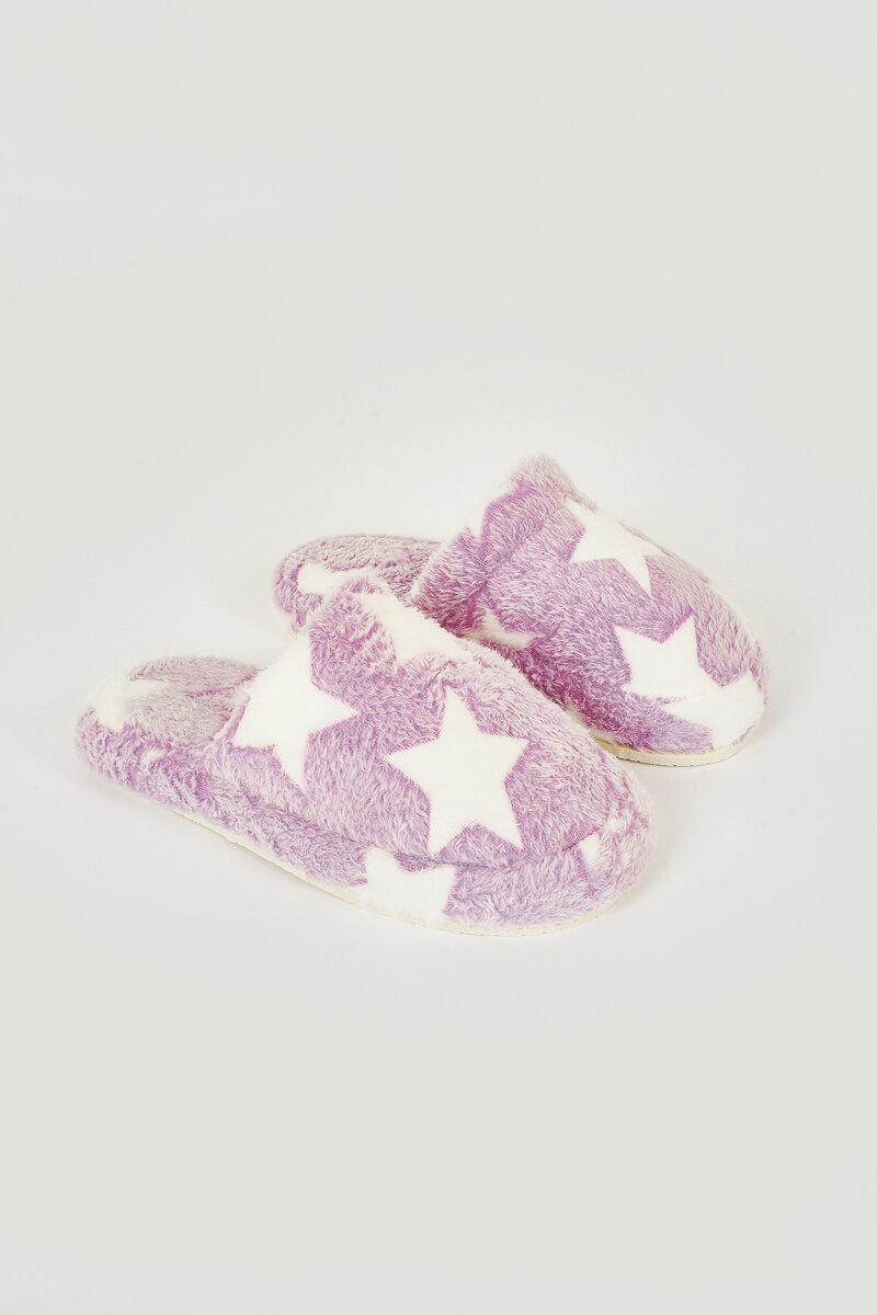 Mor Yıldızlı Atom Ev Terliği - 1