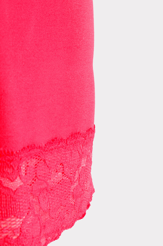 Nar Çiçeği Seamless Dantelli Geniş Askılı Atlet - NBB