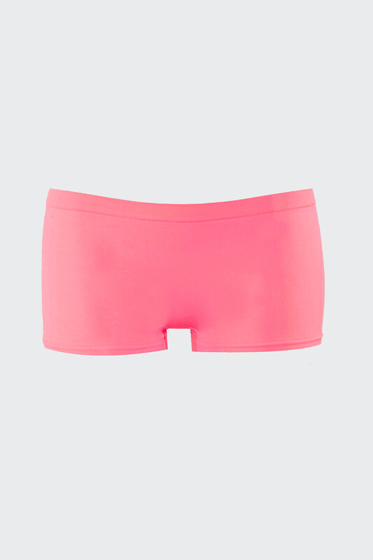 Neon Nar Çiçeği Pembe Oranj.Dikişsiz 3'lü Ağlı Şort Külot - NBB