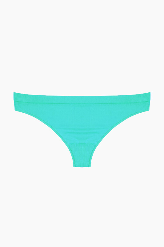 Neon Turkuaz Yeşil Narçiçeği Dikişsiz 3'lü String - NBB