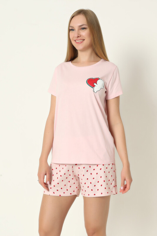 Pembe Berrry Şortlu Pijama Takımı - NBB