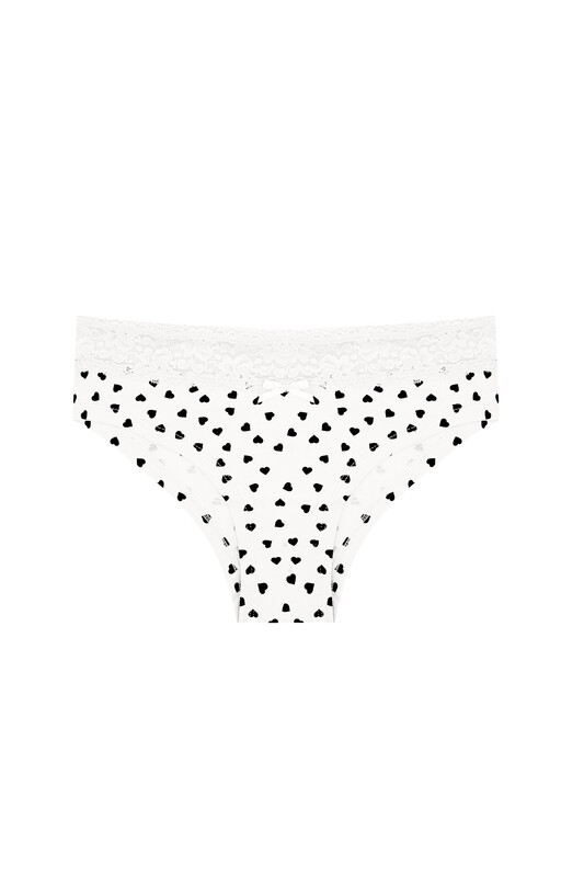 Pembe Beyaz Beli Dantelli 2'li Hipster Külot - NBB