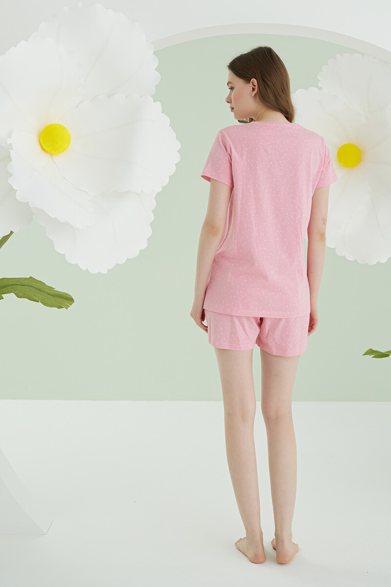 Pembe Bunny Şortlu Pijama Takımı - 4