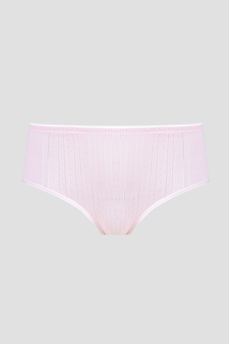 Pembe Cotton Yüksek Bel Külot - 1
