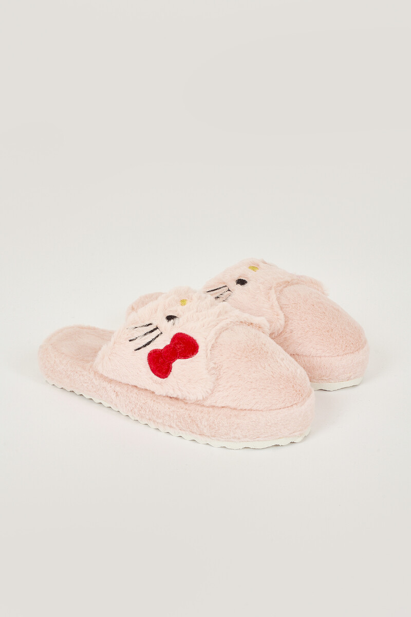 Pembe Pofuduk Kedi Ev Terliği - 1