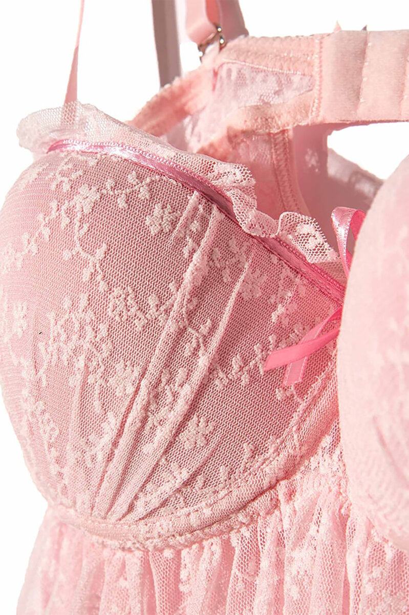 Pembe Fantezi Gecelik - 9
