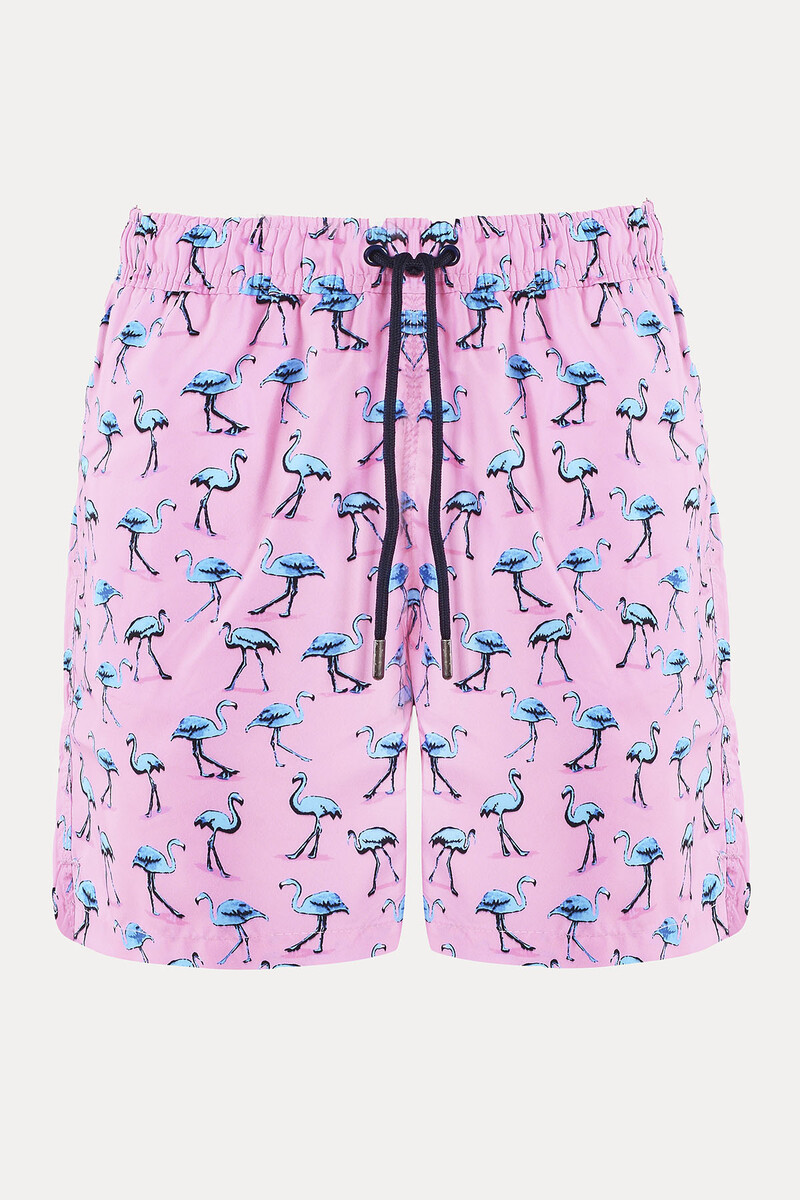 Pembe Flamingo Erkek Deniz Şort - 1