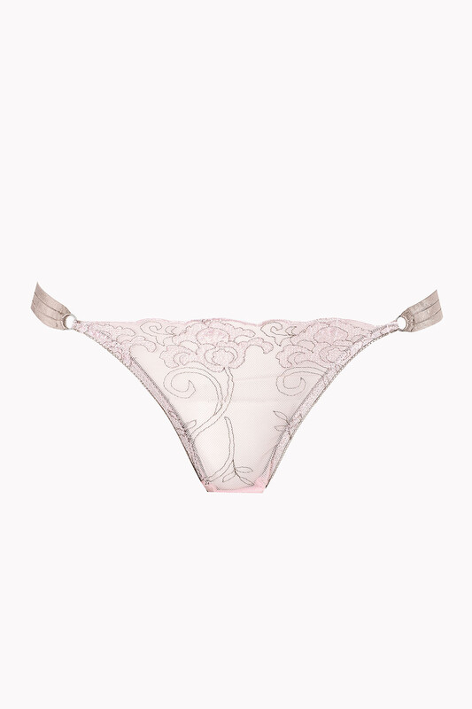 Pembe Kahve Dekolteli Kapsız Bralet Takım - NBB