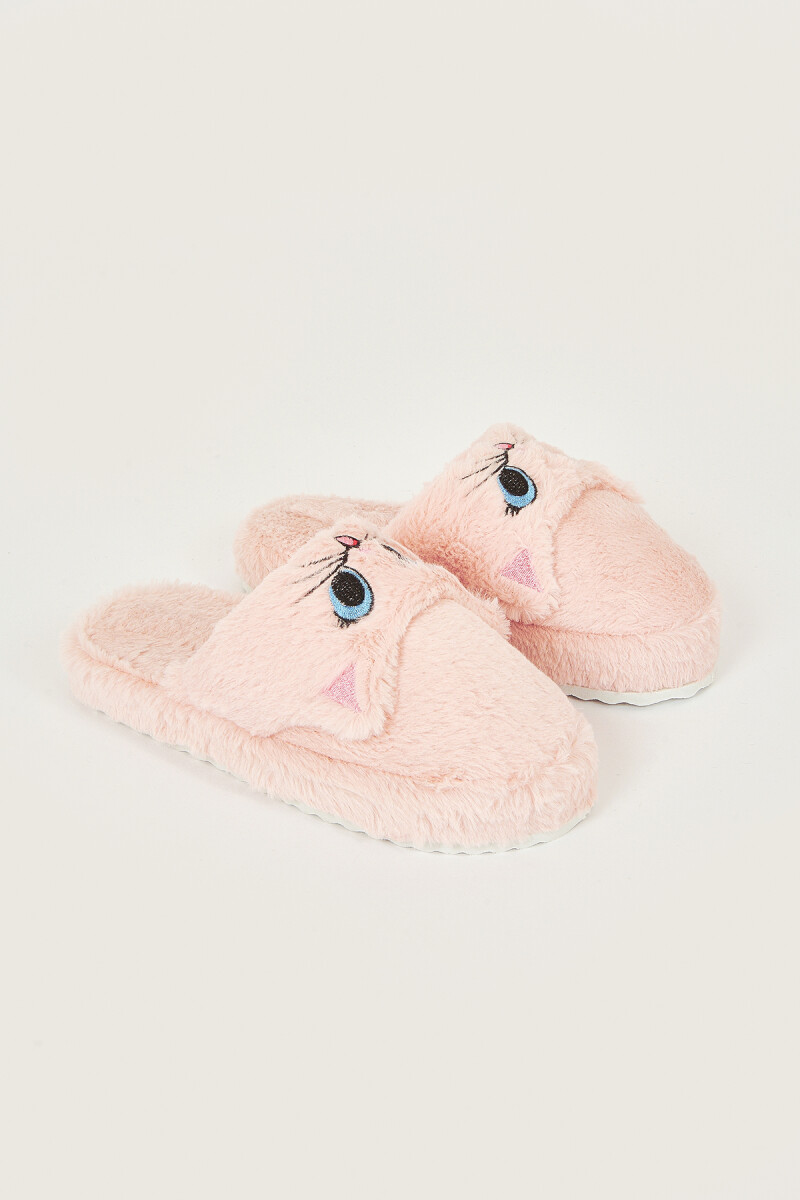 Pembe Kedili Ev Terliği - 1