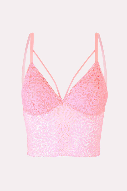 Pembe Karinos Bralet - Thumbnail