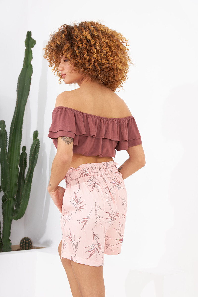Pembe Magnolia Şort Takım - 2