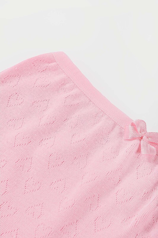 Pembe Jakarlı Kız Çocuk Paçalı Şort Külot - NBB