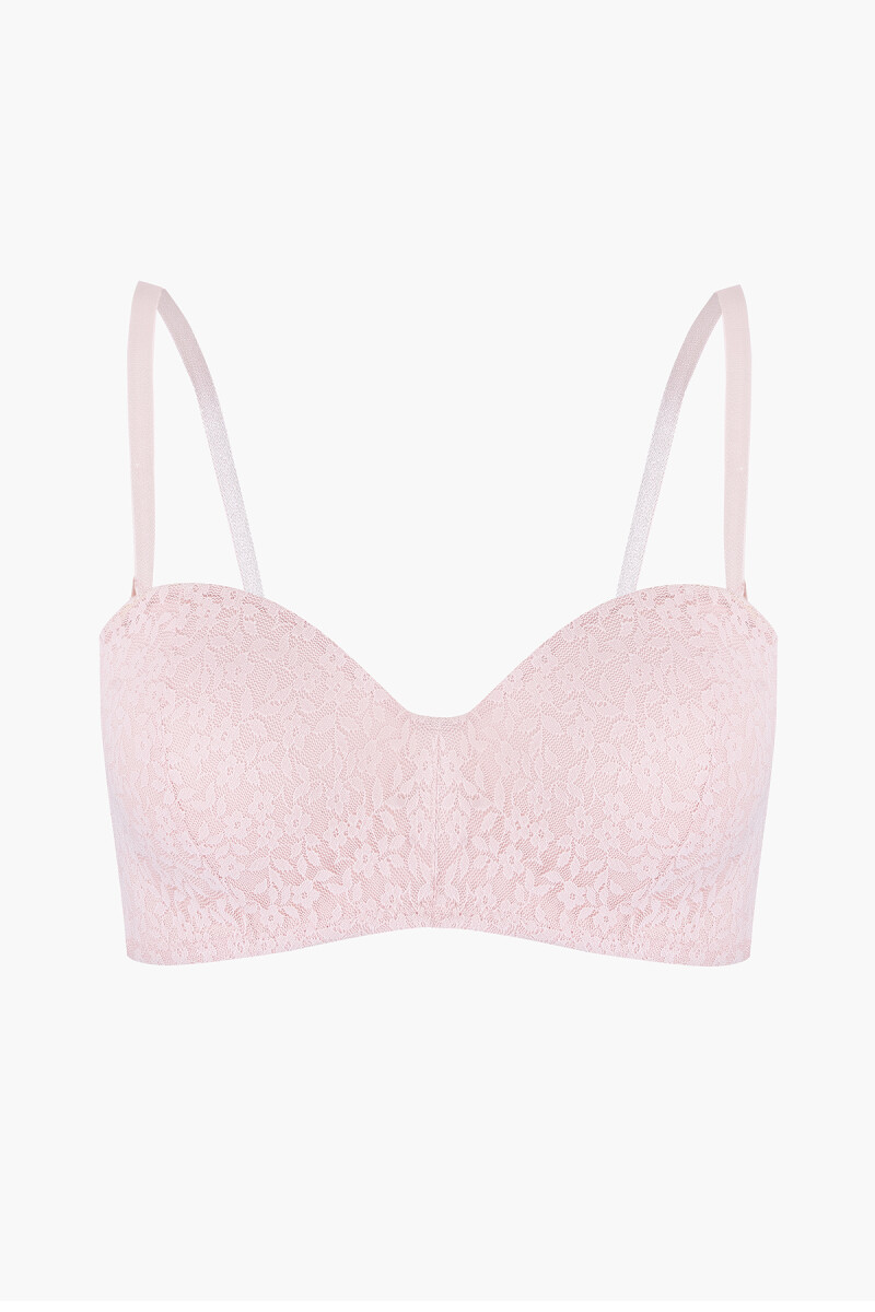 Pembe Nirvana Desteksiz Straplez Tek Sütyen - 1