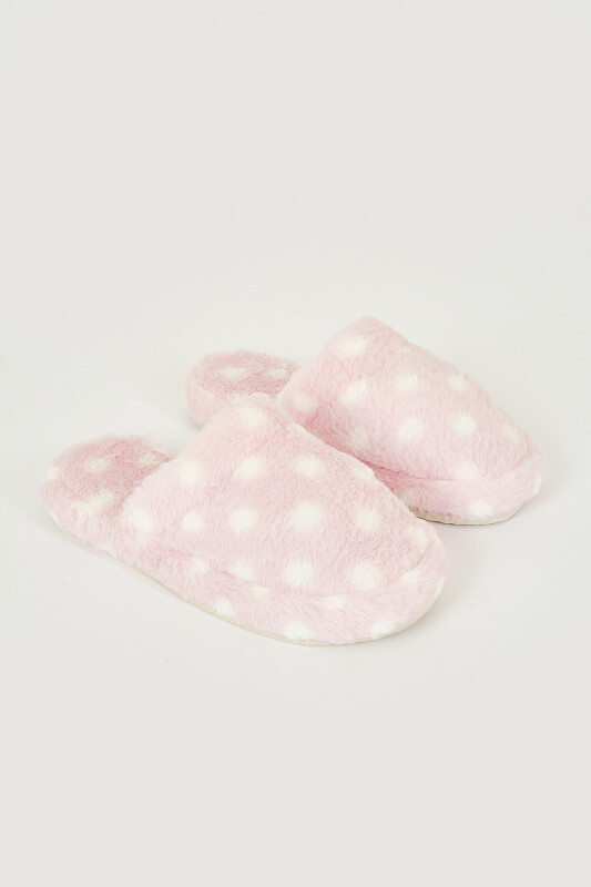 Pembe Puantiyeli Ev Terliği - NBB