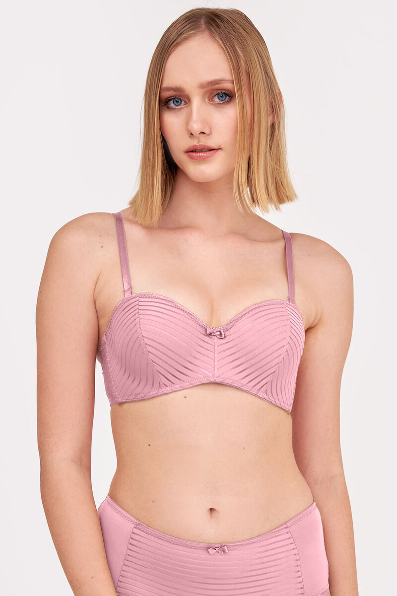 Pembe Sierra Straplez Sütyen - 1