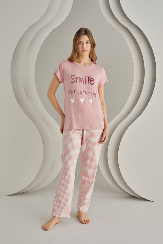 Pembe Smile Therapy Pijama Takımı - Thumbnail