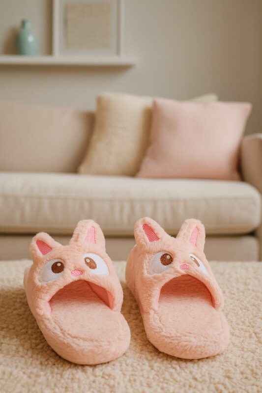 Pembe Tavşanlı Ev Terliği - NBB