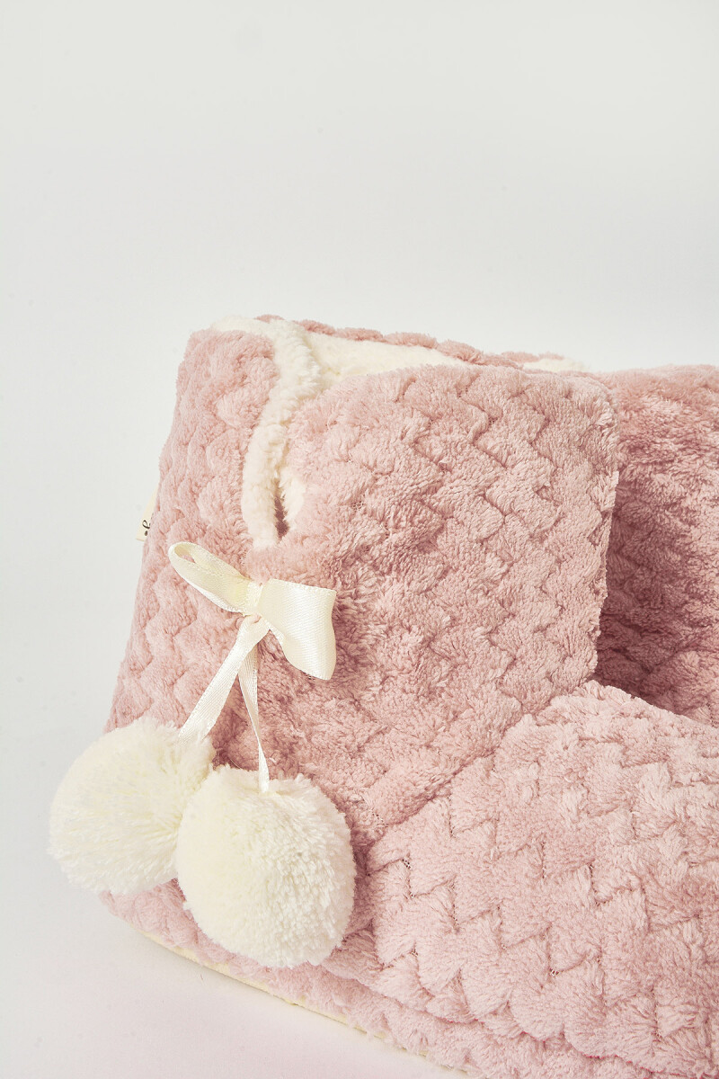 Pembe Zigzag Desenli Ev Botu - 3