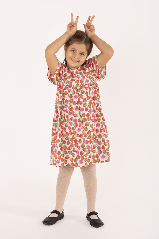 Pudra Desenli Çocuk Külotlu Çorabı - NBB