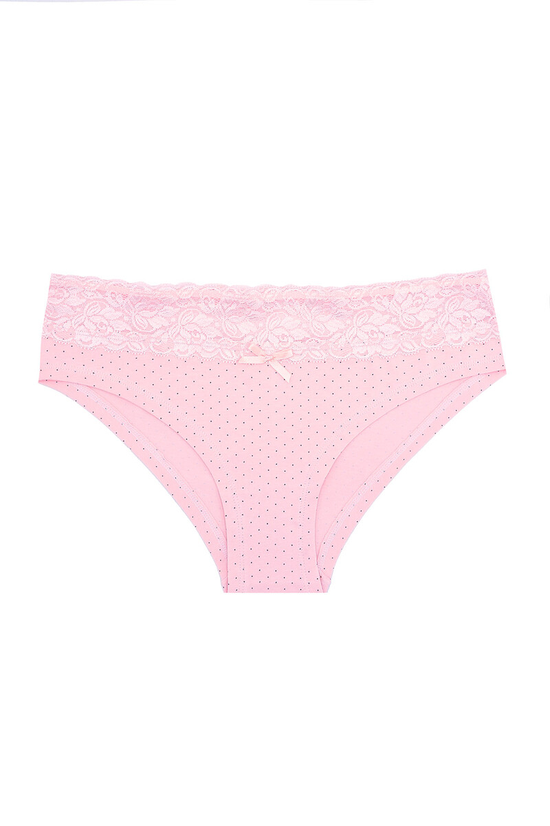 Pudra Mor Beli Dantelli 2'li Hipster Külot - 2