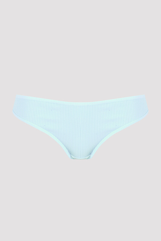 Pudra Yeşil Mavi 3'lü Kaşkorse Basic Külot - NBB