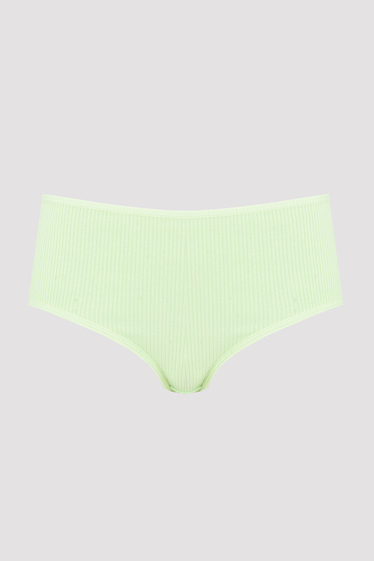 Pudra Yeşil Mavi 3'lü Kaşkorse Yüksel Bel Külot - NBB