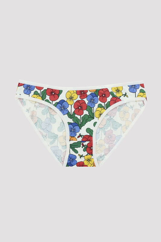 Renkli Desenli 3'lü Slip Külot - NBB
