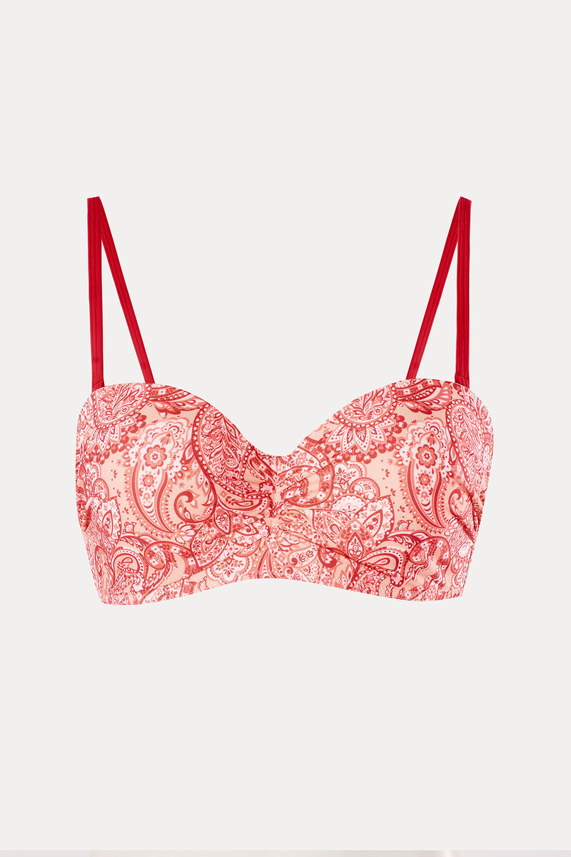 Renkli Etna Straplez Tek Üst Bikini - 1