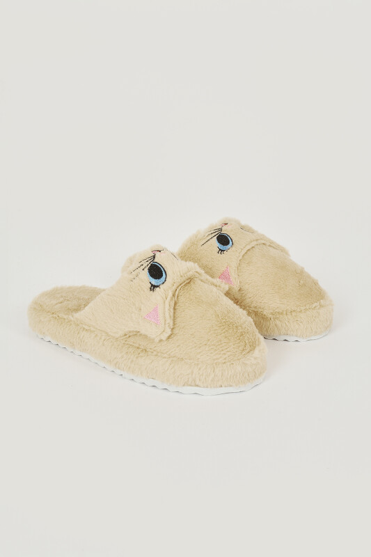 Vizon Kedili Ev Terliği 