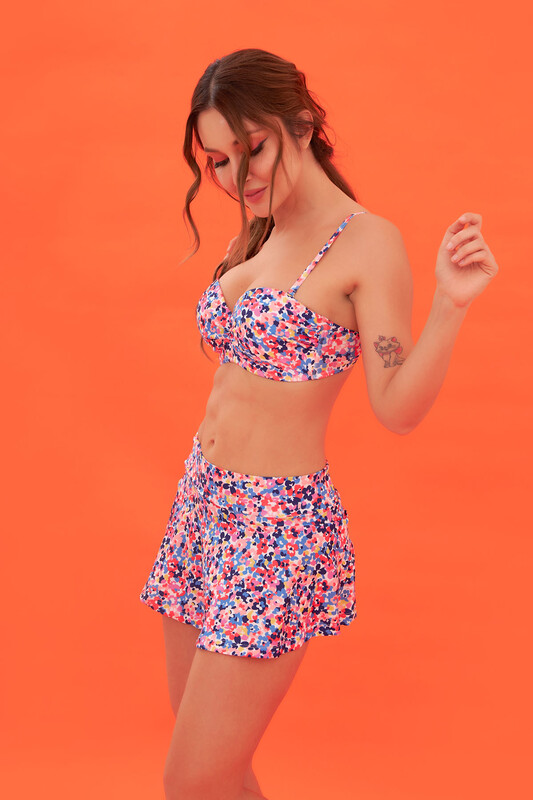 Renkli Floro Tek Etek - LOYA