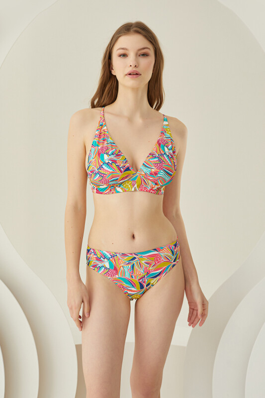 Renkli Fresh Flower Bikini Takımı - NBB