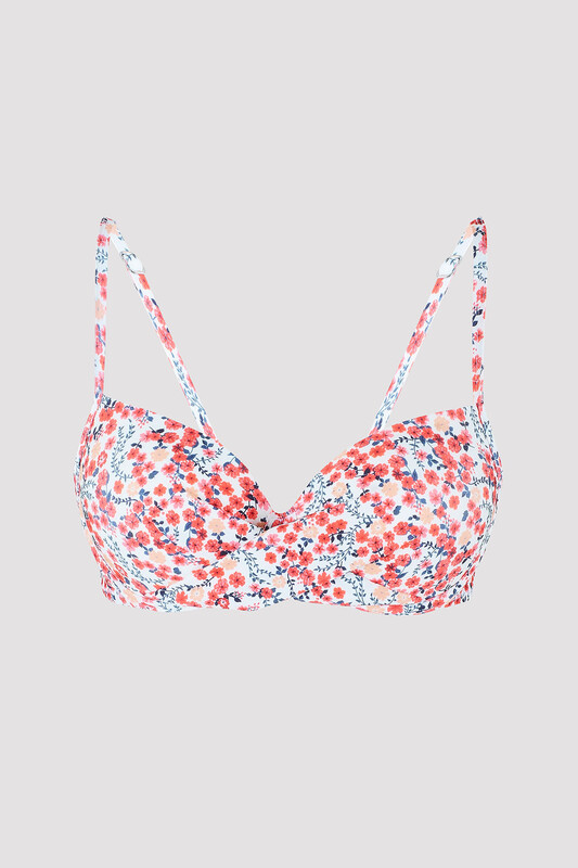 Renkli Masi Destekli Tek Üst Bikini - LOYA