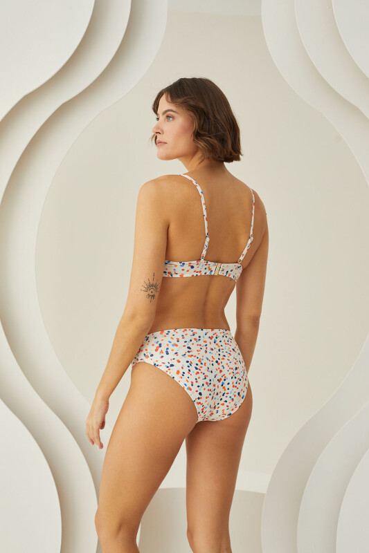 Renkli Puantiyeli Kaplı Bikini Takımı - NBB