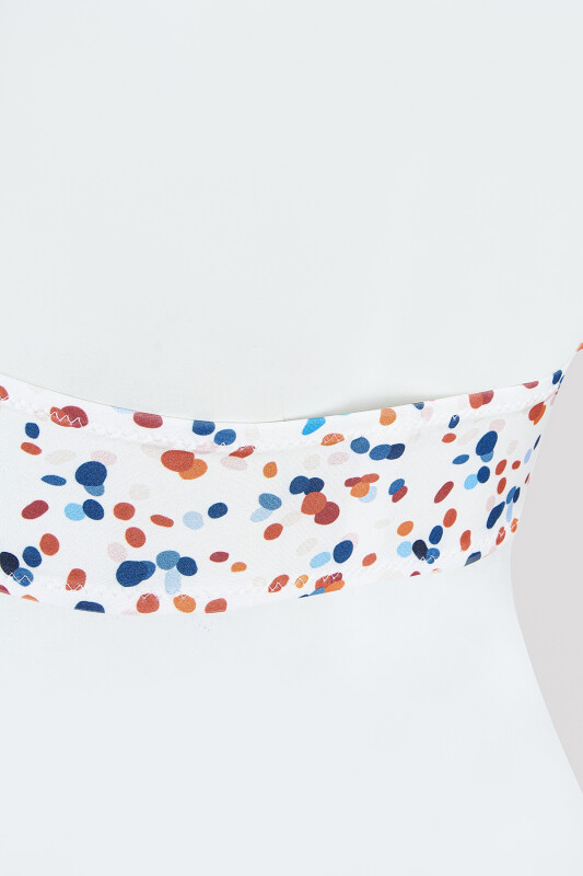 Renkli Triana Boyundan Bağlamalı Straplez Bikini Takımı - NBB