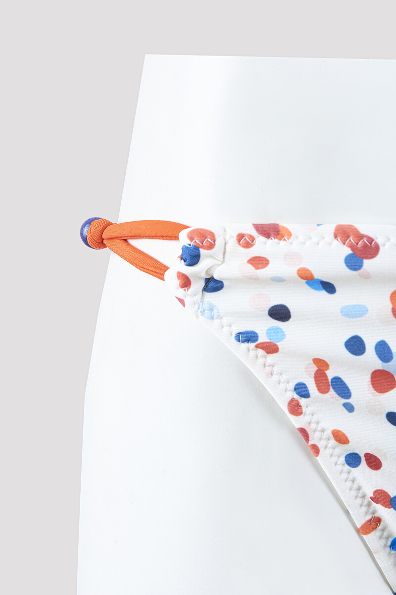 Renkli Triana Boyundan Bağlamalı Straplez Bikini Takımı - 3