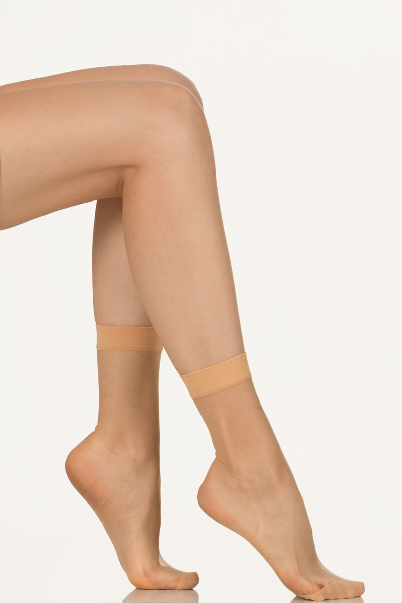 Sahra Tam Parlak 15 Denye Burunlu Soket Çorap - 1