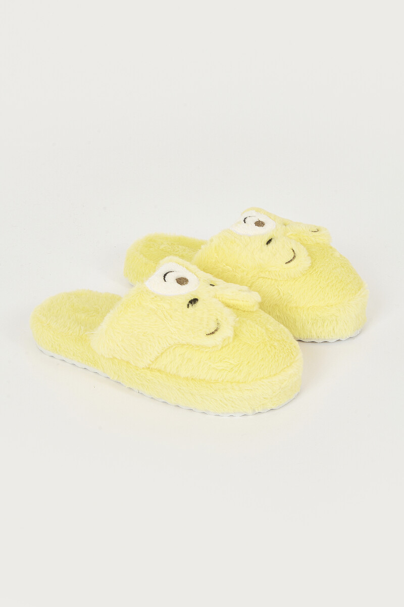 Sarı Pandalı Ev Terliği - 1