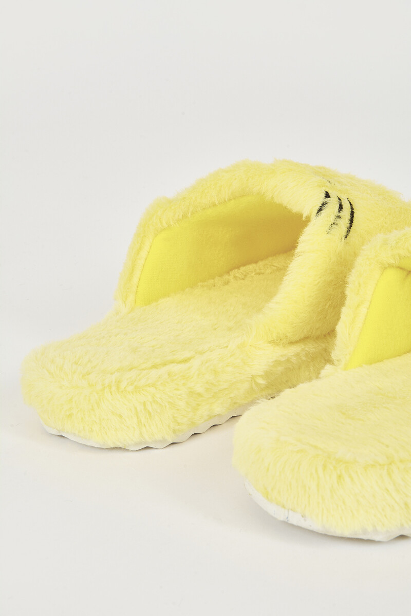 Sarı Pofuduk Kedi Ev Terliği - 4