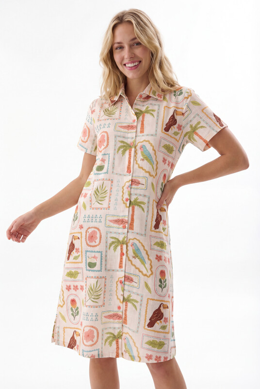 Sarı Seaside Gecelik - NBB