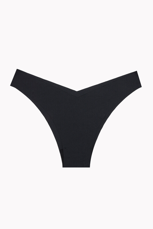 Siyah 3'lü Lazer V Shape Brazillian Külot - NBB