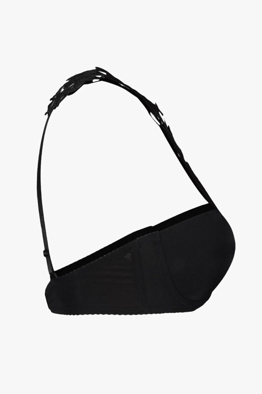 Siyah Aksesuarlı Straplez Sütyen - NBB