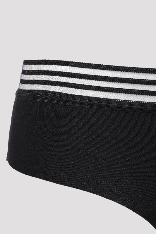 Siyah Barbara Dikişsiz Normal Bel Külot - LOYA