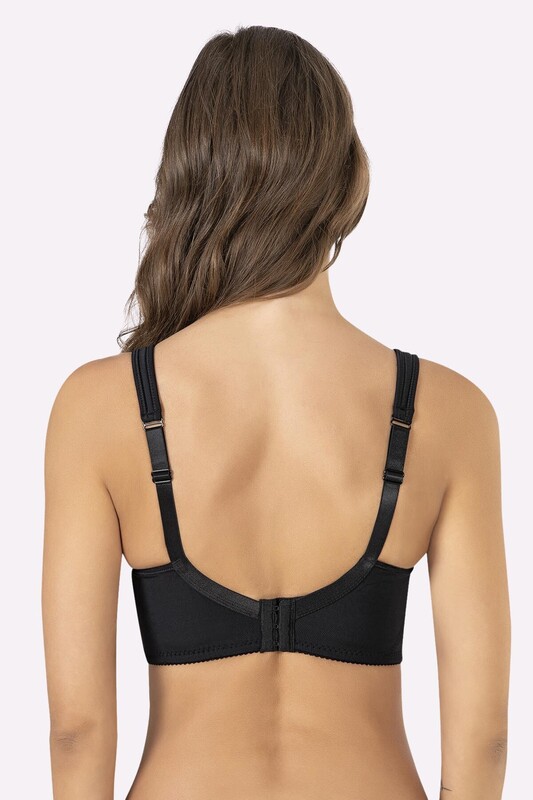 Siyah Battal Dubleli Mikro Toparlayıcı Sütyen - NBB