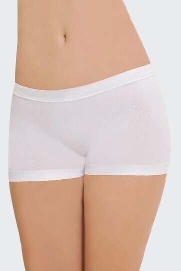 Siyah Beyaz Ten Rengi Dikişsiz 3'lü Ağlı Şort Külot - NBB