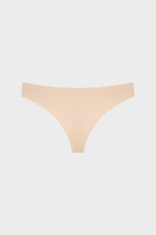 Siyah Beyaz Ten Rengi Dikişsiz 3'lü String - NBB