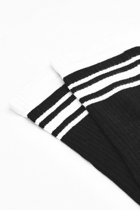 Siyah Çemberli Bamboo Soket Çorap - NBB