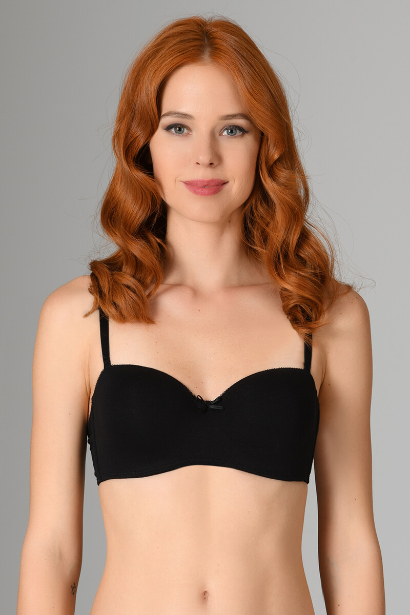 Siyah Comfort B Cup Straplez Sütyen - 1