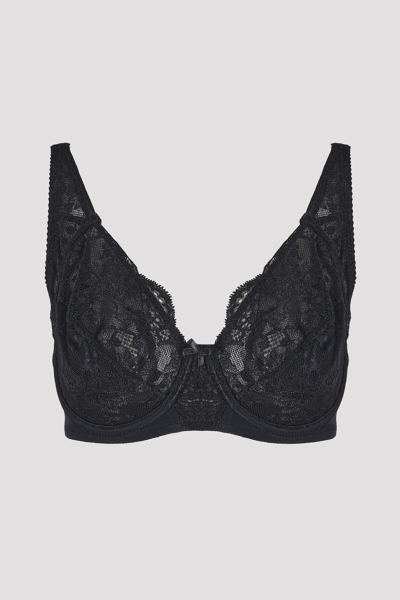 Siyah Curvy Minimizer Toparlayıcı Sütyen - 1