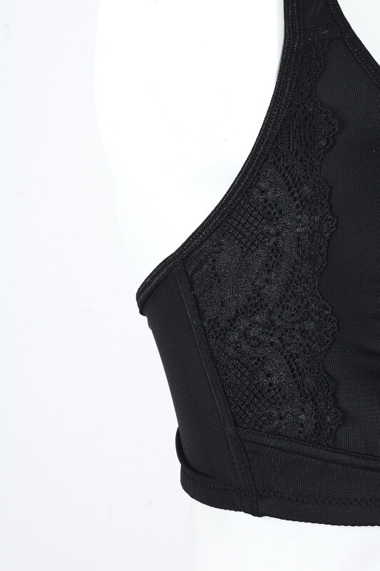 Siyah Dantel Detaylı Toparlayıcı Sütyen - LOYA (1)
